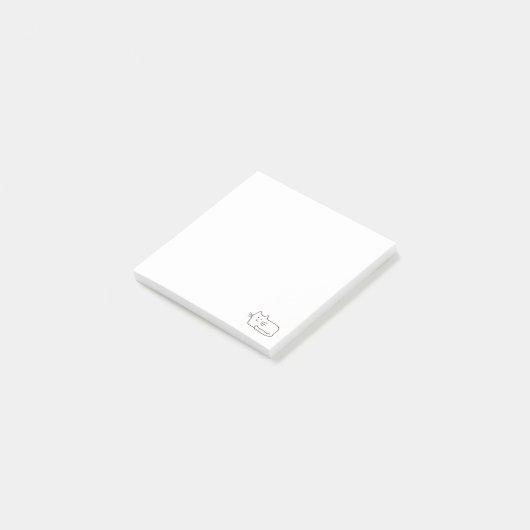 Cartoon Simple Cat Line Drawing Post-it® Notes (Schuin)