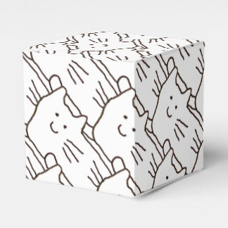 Cartoon Simple Cats Line Drawing Bedankdoosjes