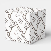 Cartoon Simple Cats Line Drawing Bedankdoosjes (Achterkant)