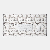 Cartoon Simple Cats Line Drawing Bureaumat (Keyboard & Muis)