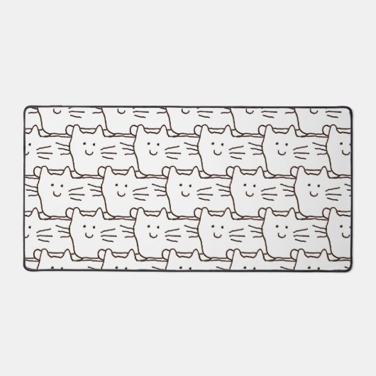 Cartoon Simple Cats Line Drawing Bureaumat (Voorkant)