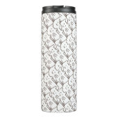 Cartoon Simple Cats Line Drawing Thermosbeker (Achterkant)