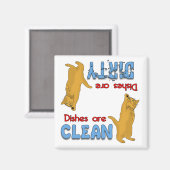 Cartoon Sinaasappel Kattenliefhebbers Vaatwasser M Magneet (Voorkant / Achterkant)