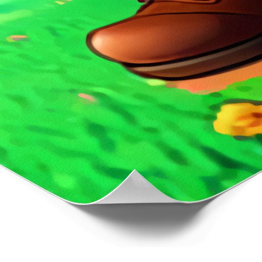 Cartoon Sinterklaas | AI Art Poster (Hoek)