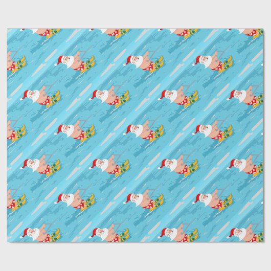 Cartoon Sinterklaas Cadeaupapier (Vlak)