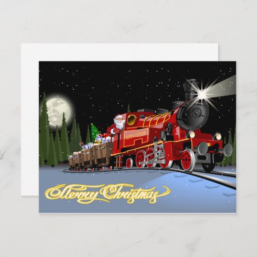 Cartoon Sinterklaas Express ansichtkaart Feestdagenkaart (Voorkant / Achterkant)