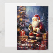  cartoon Sinterklaas kerstcadeaus Feestdagenkaart (Voorkant / Achterkant)