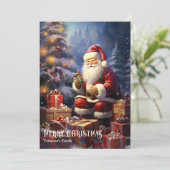  cartoon Sinterklaas kerstcadeaus Feestdagenkaart (Staand voorkant)