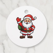 Cartoon Sinterklaas Leuke Kerstillustratie Bedankjes Labels (Achterkant)