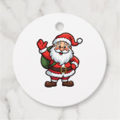 Cartoon Sinterklaas Leuke Kerstillustratie Bedankjes Labels (Voorkant)