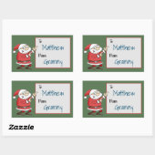 Cartoon Sinterklaas wijst op naam ontvanger Rechthoekige Sticker (Vel)