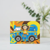 Cartoon Sixties Peace Hippie Briefkaart (Staand voorkant)