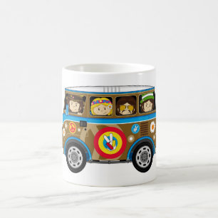 Cartoon Sixties Peace Hippie Van Koffiemok