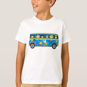 Cartoon Sixties Peace Hippie Van T-shirt