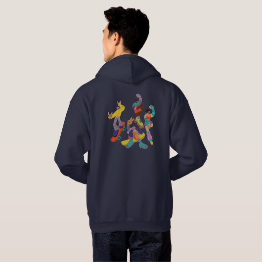 cartoon Skaters Sweatshirt (Achterkant volledig)
