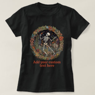 Cartoon Skelet Bloemen Cottagecore Skeleton Lover T-shirt