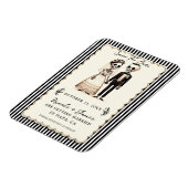 Cartoon Skelet Bruid + Bruidegom Bewaar de Datum Magneet (Linkerzijde)