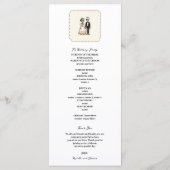 Cartoon Skelet Bruid + bruidegom Bruiloft Menu (Achterkant)