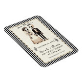 Cartoon Skelet Bruid + bruidegom Save the Date Magneet (Rechterzijde)