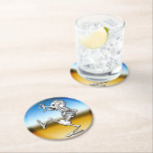 Cartoon Skeleton Halloween Party Ronde Kartonnen Onderzetter (Insitu)