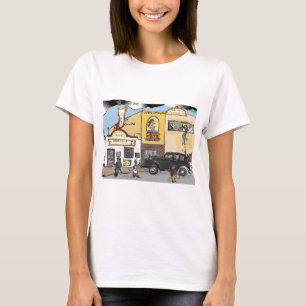 Cartoon Sketch van Roanoke's Landmark Texas Tavern T-shirt