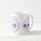 cartoon skull with crown design koffiemok (Voorkant rechts)