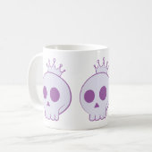 cartoon skull with crown design koffiemok (Voorkant links)