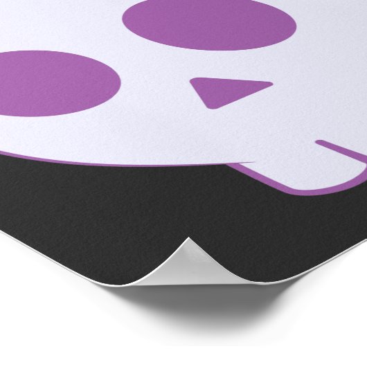 cartoon skull with crown design poster (Hoek)