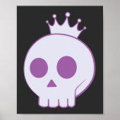 cartoon skull with crown design poster (Voorkant)