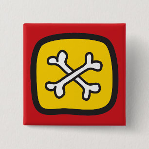 Cartoon Skulls & Botten Halloween Fun Party Button