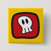 Cartoon Skulls & Botten Halloween Fun Party Button (Voorkant)