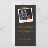 Cartoon Skulls & Botten Happy Halloween Kind Foto Feestdagenkaart (Achterkant)