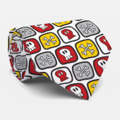 Cartoon Skulls & Botten Pattern Halloween Party Stropdas (Opgerold)