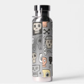 Cartoon Skulls Waterfles (Rechts)