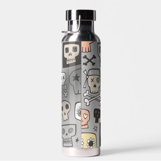 Cartoon Skulls Waterfles (Rechts)