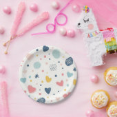  Cartoon Sky Papieren Bordje (Feest)