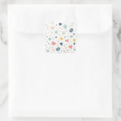  Cartoon Sky Vierkante Sticker (Tas)