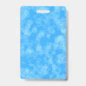 Cartoon Slak Blue Patterned Shell on Mix of Blues Badge (Achterkant)