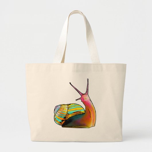 Cartoon slak (met de hand getekend) grote tote bag (Voorkant)