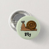 Cartoon slak ronde button 3,2 cm (Voorkant /achterkant)