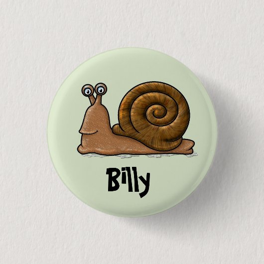 Cartoon slak ronde button 3,2 cm (Voorkant)