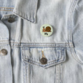 Cartoon slak ronde button 3,2 cm (In situ)