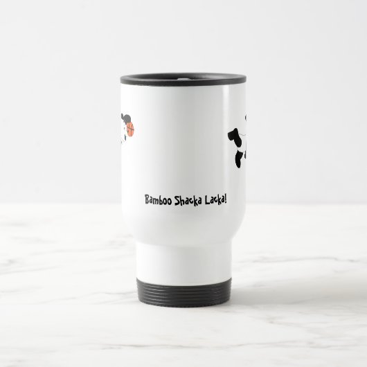 Cartoon Slam Dunking Panda Reisbeker (Center)