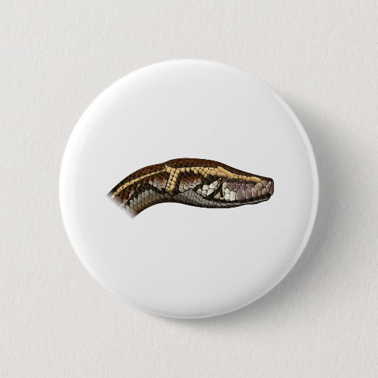 Cartoon slangenkop ronde button 5,7 cm (Voorkant)