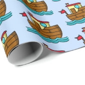 Cartoon sleepboot cadeaupapier (Rol Hoek)