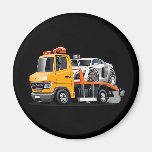 Cartoon sleepvrachtwagen magneet (Voorkant)