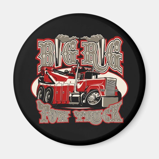 Cartoon sleepvrachtwagen magneet (Voorkant)