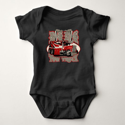 Cartoon sleepvrachtwagen romper (Voorkant)