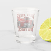 Cartoon sleepvrachtwagen shot glas (Achterkant)