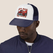 Cartoon sleepvrachtwagen trucker pet (In situ)